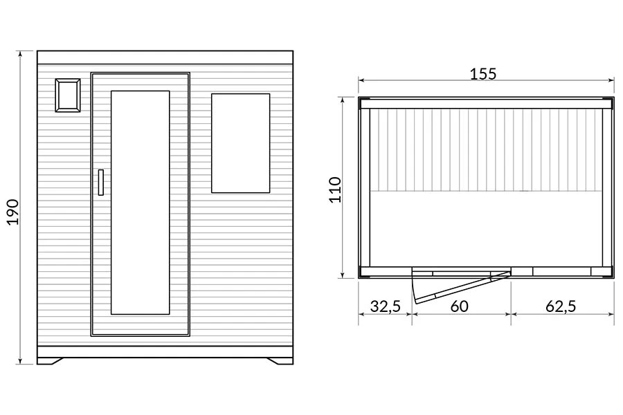 Sauna infrarossi BL-103 - Dettaglio Costruttivo