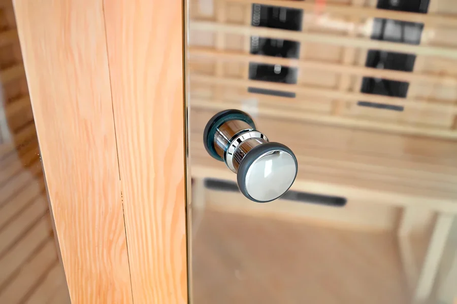 BL-108 Sauna Infrared Knob Door Glass