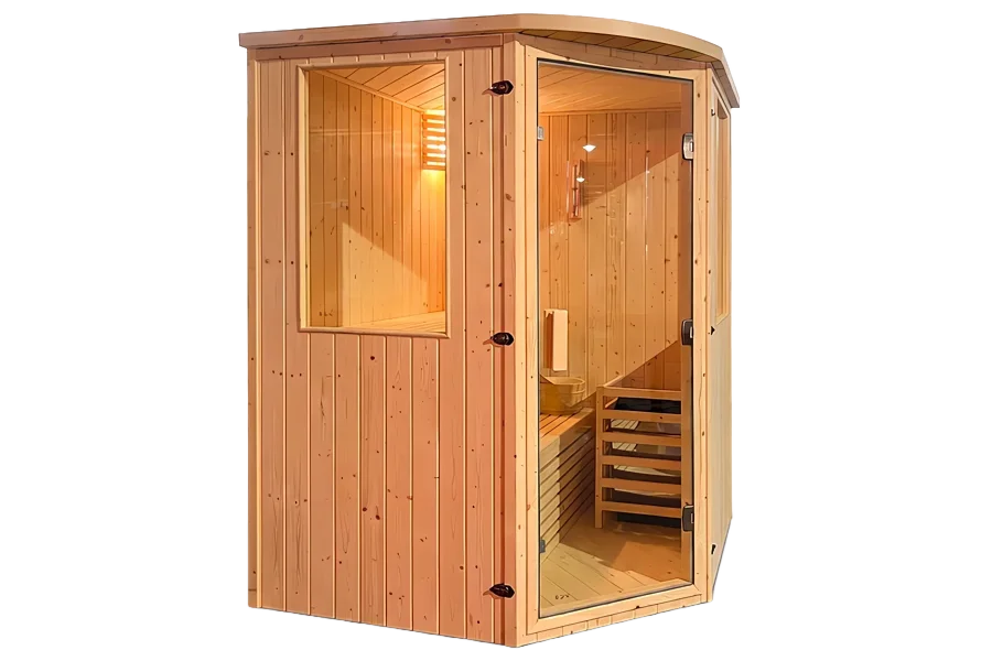 BL-110 Sauna Finlandese Cabina Angolo Pino Finlandese