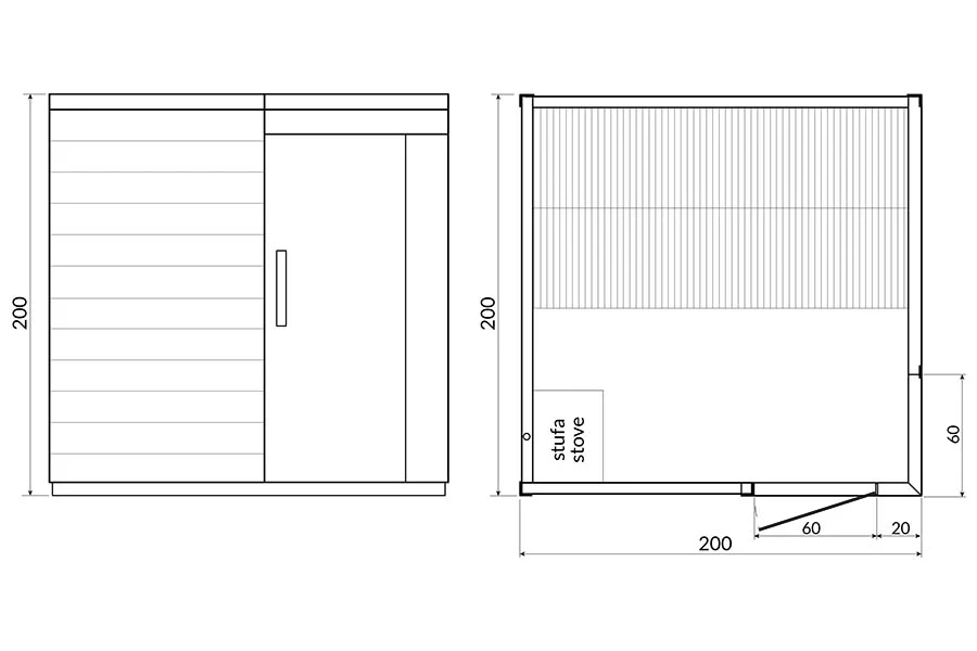 Finnish Sauna BL-145 In Stock - Construction Detail