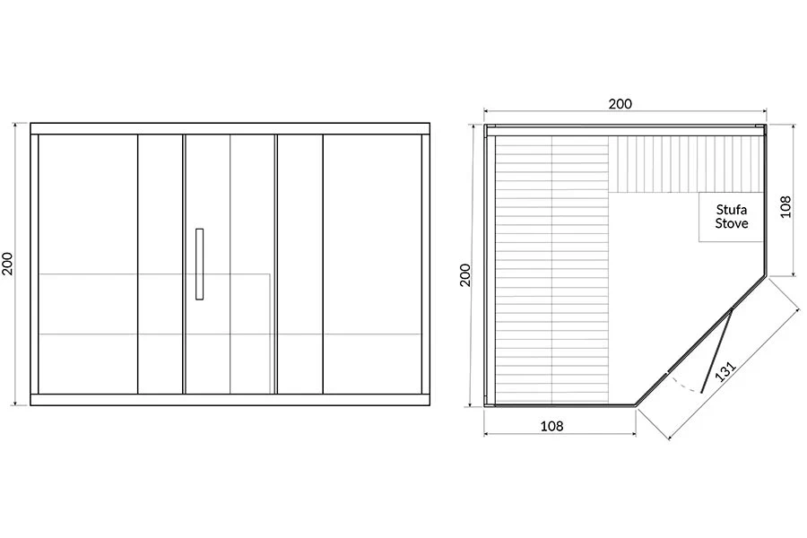 Finnish Sauna BL-148 In Stock - Construction Detail