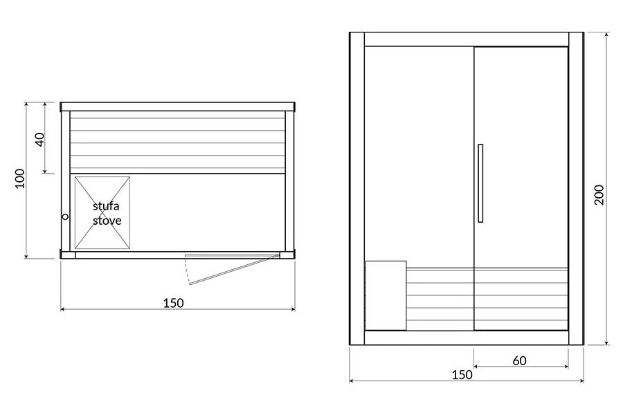 Finnish sauna BL-181 - Construction Detail