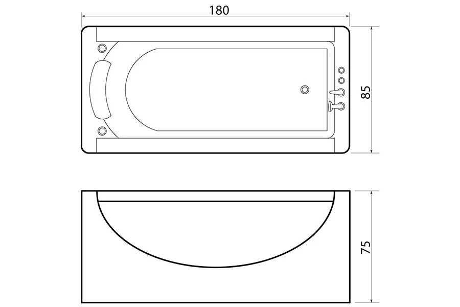 Whirlpool bath BL-503 - Construction Detail