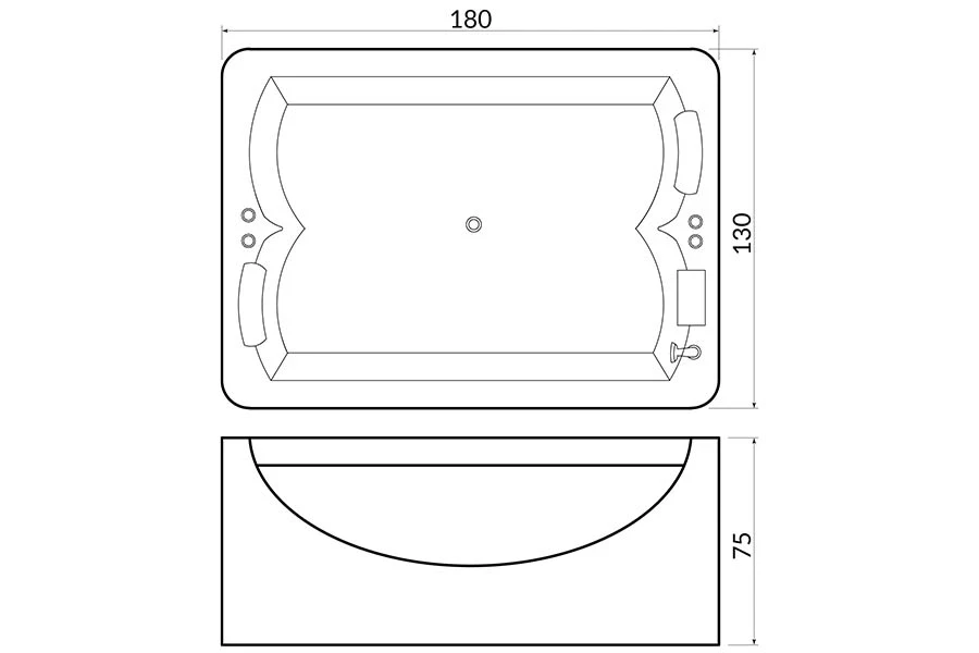 Vasca idromassaggio BL-505 - Dettaglio Costruttivo