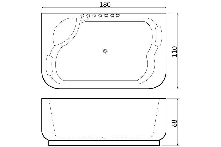 Whirlpool bath BL-506 - Construction Detail