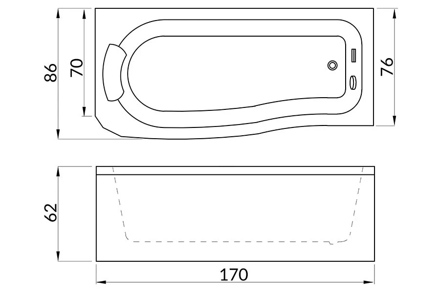 Vasca idromassaggio BL-512 - Dettaglio Costruttivo