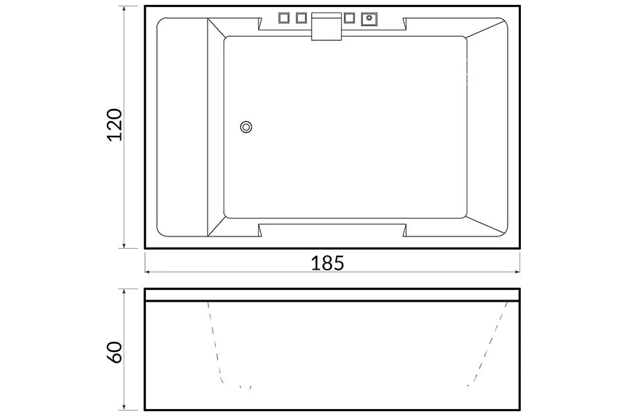 Vasca idromassaggio BL-513 - Dettaglio Costruttivo