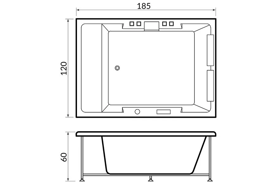 Whirlpool bath BL-514 - Construction Detail