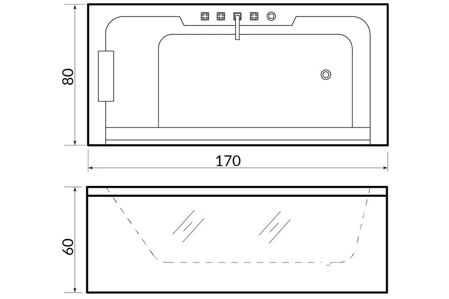 Vasca idromassaggio BL-531 - Dettaglio Costruttivo