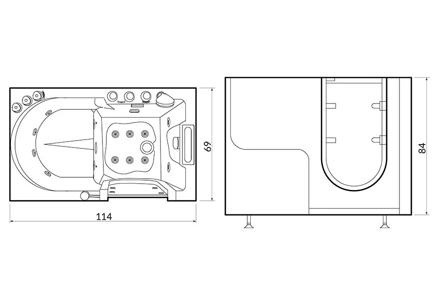 Whirlpool bath BL-532 - Construction Detail