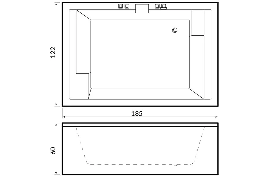 Whirlpool bath BL-544 - Construction Detail