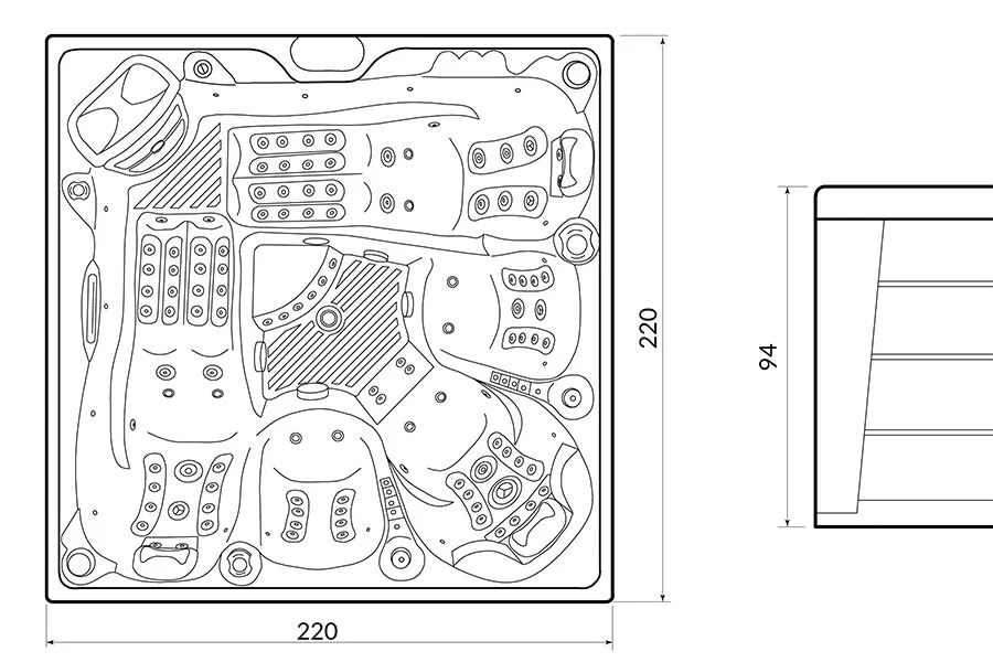 Hot tub BL-802 In Stock - Construction Detail