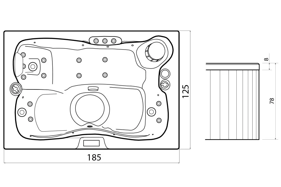 Hot tub BL-807A - Construction Detail