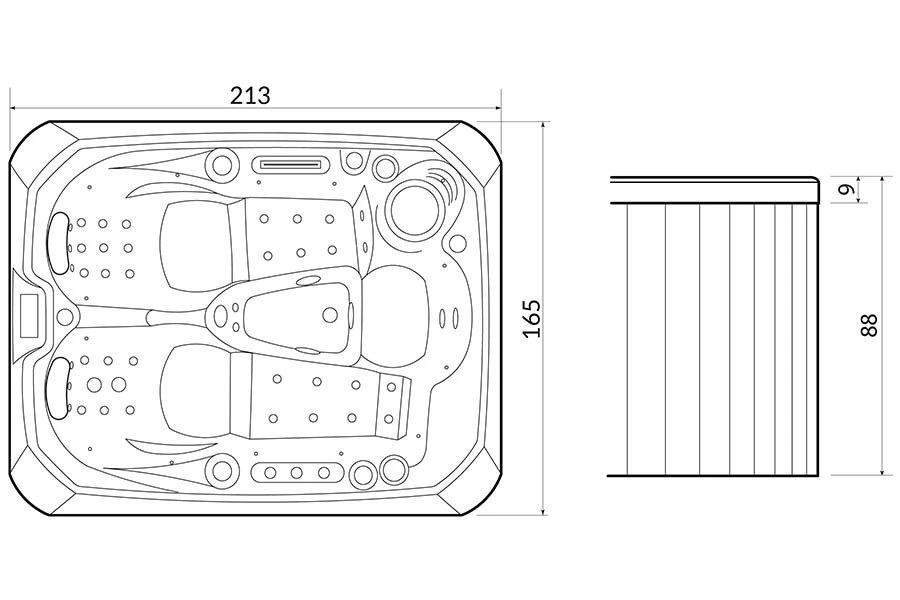 Hot tub BL-809 - Construction Detail