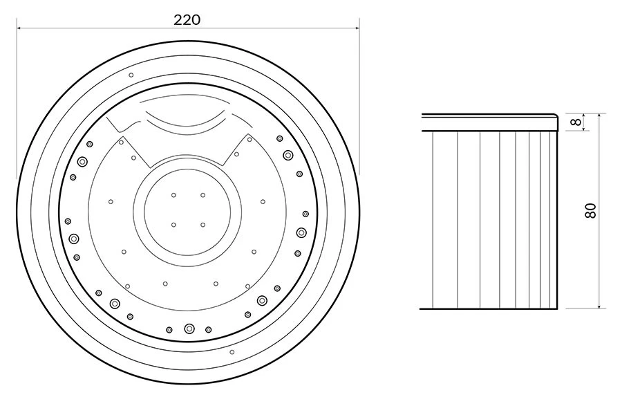 Hot tub BL-818 In Stock - Construction Detail