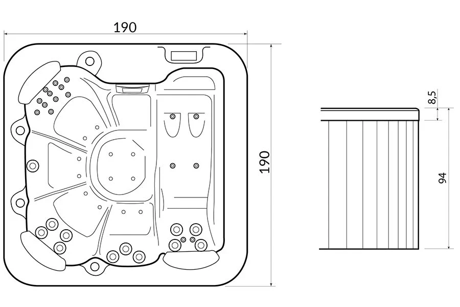 Hot tub BL-830 - Construction Detail