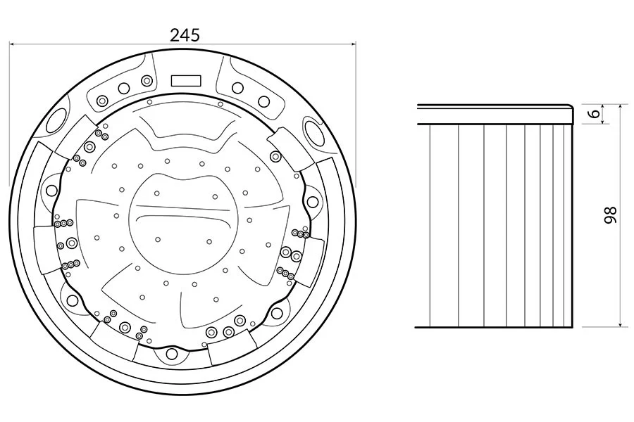 Minipiscina BL-831 - Dettaglio Costruttivo