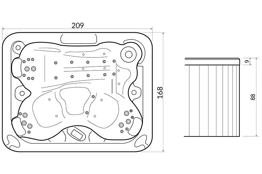 Hot tub BL-837 In Stock - Construction Detail
