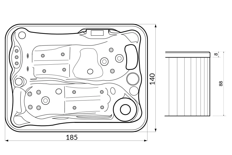 Hot tub BL-843 - Construction Detail