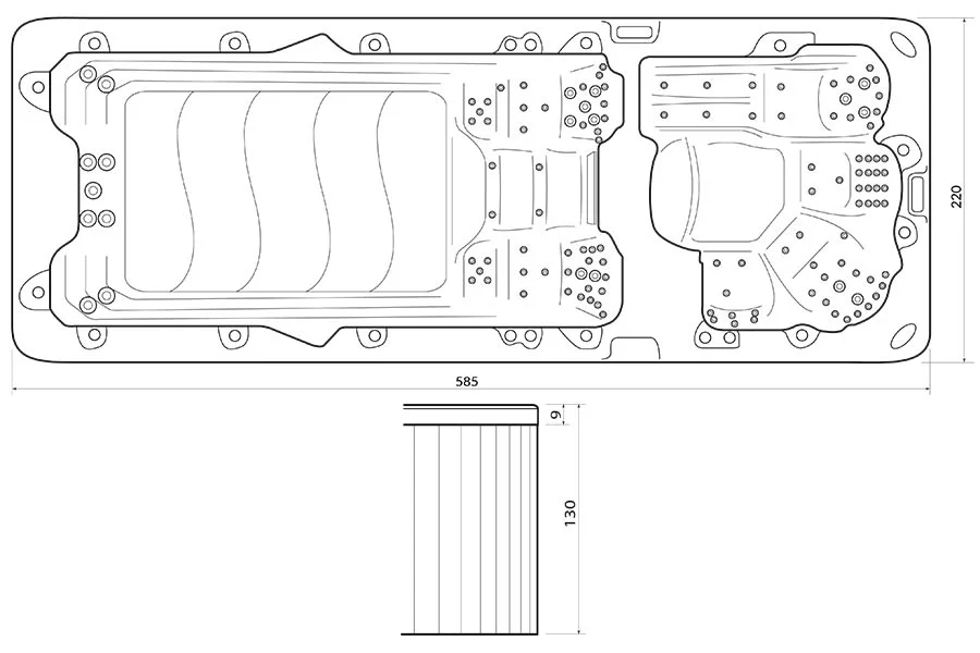 Swim spa BL-850 - Construction Detail