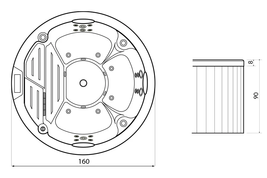 Hot tub BL-862 - Construction Detail