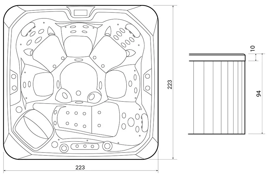 Hot tub BL-866 In Stock - Construction Detail
