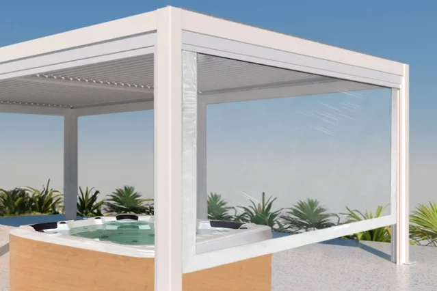 Zip blind in PVC transparent 4 meters