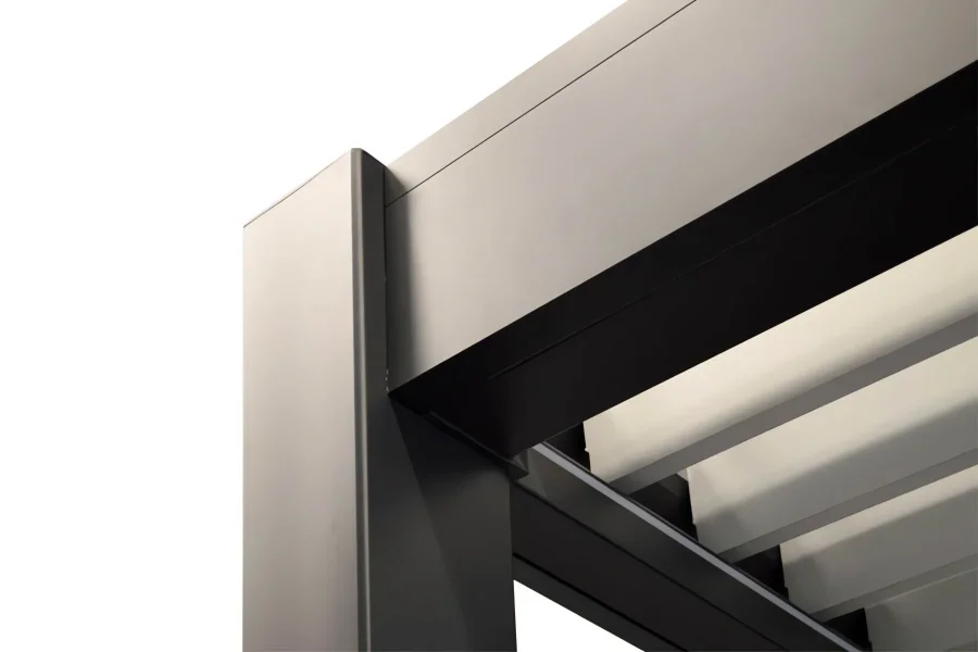 BL-910 Pergola Bioclimatica Angolo Alluminio Anodizzato