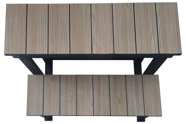 PVC stepladder for hot tubs with extra skirts
