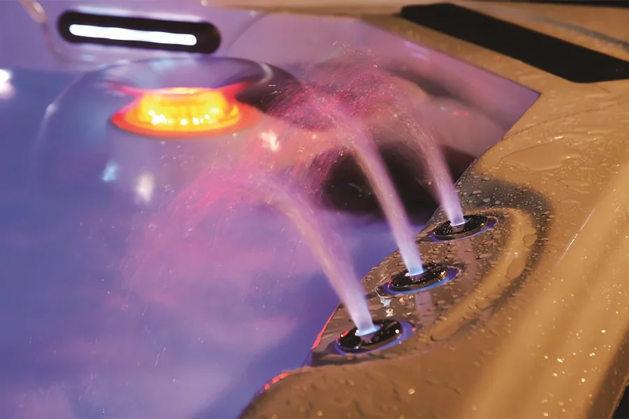 Getti d'acqua a fontana con LED RGB