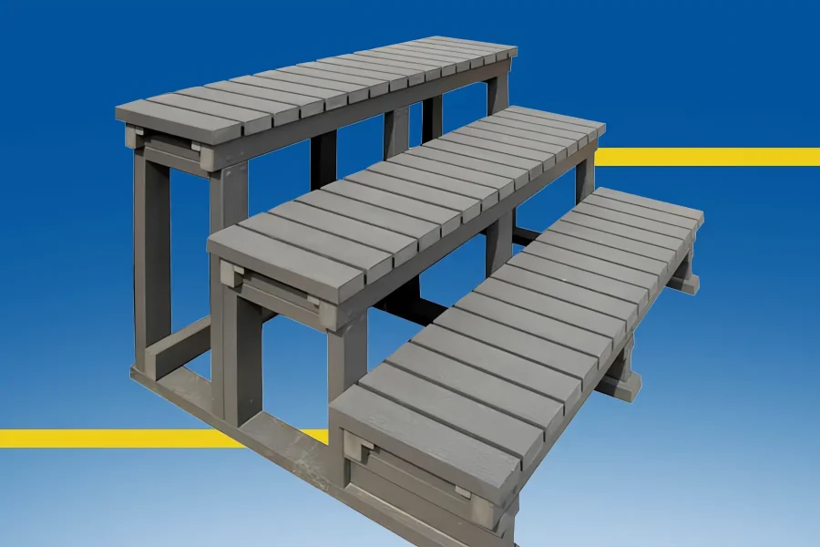 PVC stepladder for swim spas