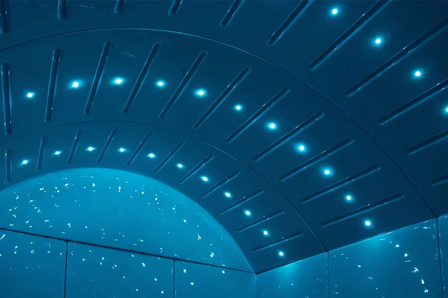 Cromoterapia bagno turco effetto "cielo stellato"